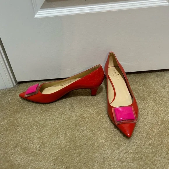 Kate Spade ♠️ Bijou leather short heels - Picture 3 of 9